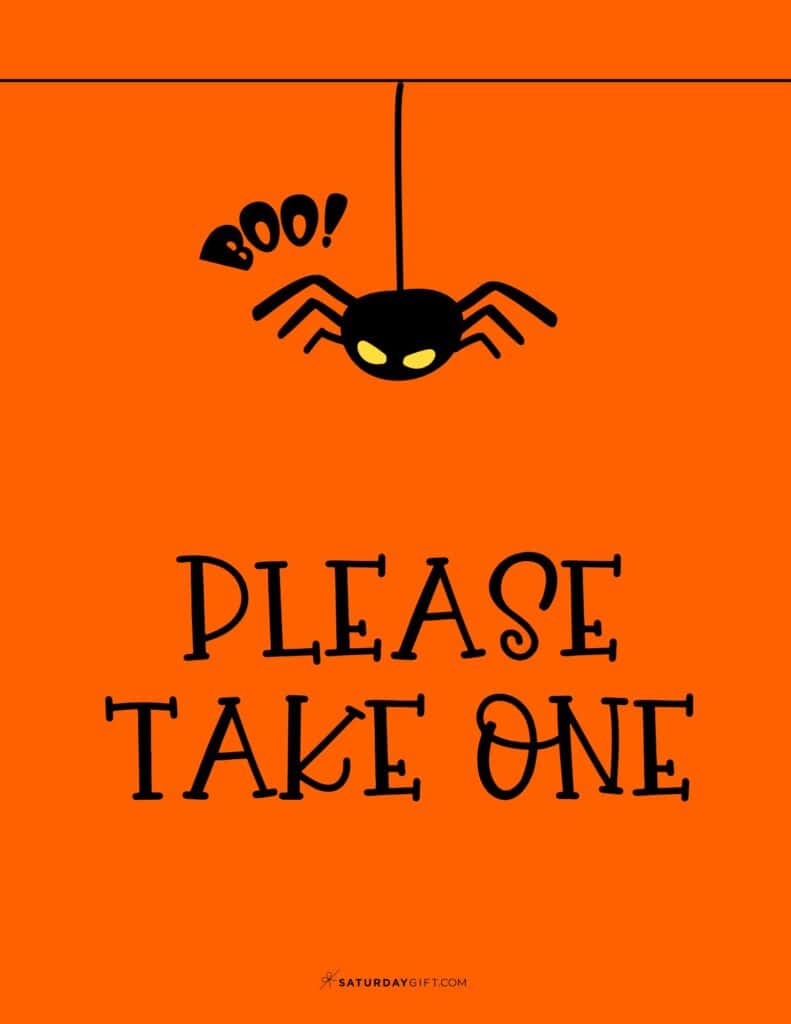 Please Take One Sign - Free Printable - Portrait