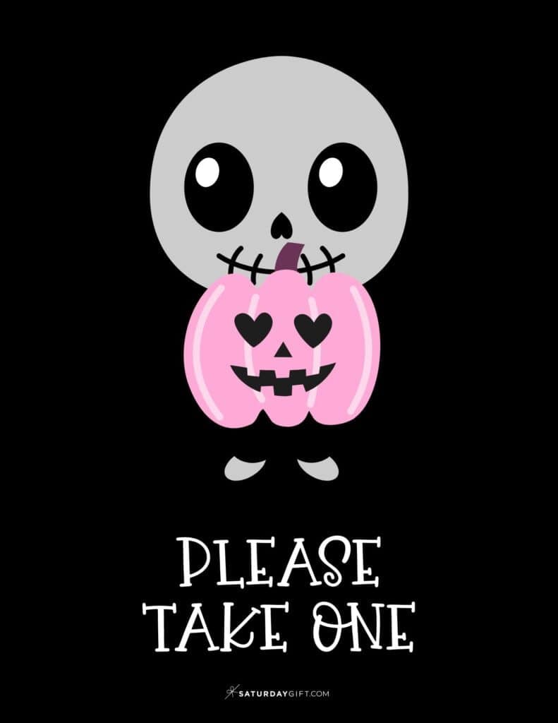 Please Take One Sign Free Printable Template - Portrait