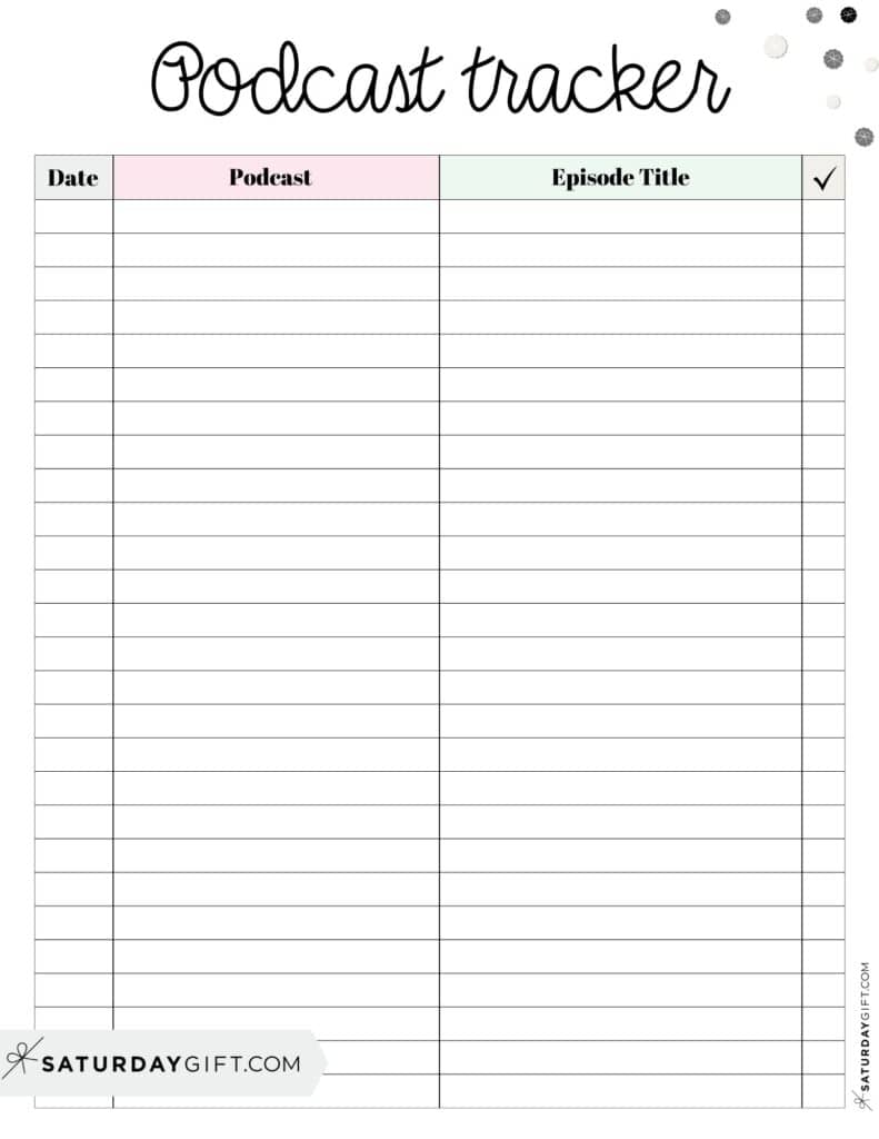 Podcast Log Template