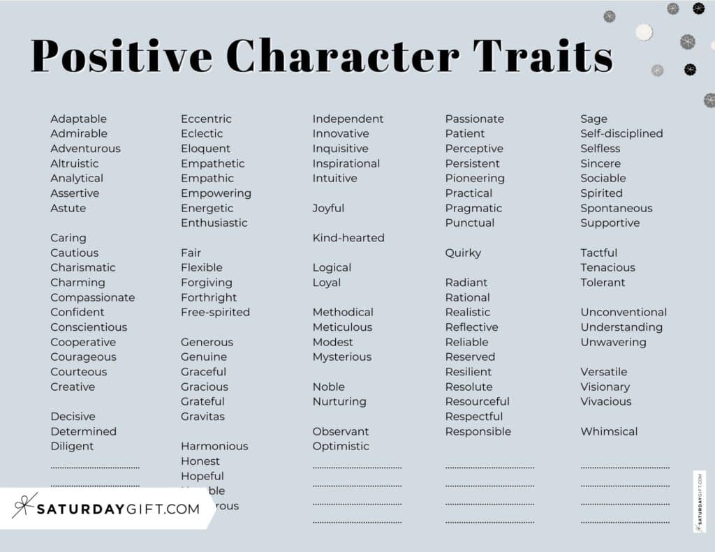 Character Traits List Discounted Brunofuga adv br