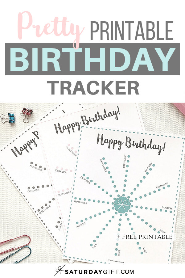 Free Birthday Tracker Printable + An Eye-Opening Exercise To Do With It