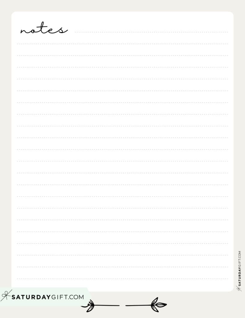 Pretty pastel notes paper beige - free printable | SaturdayGift