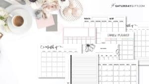 Blank Calendar templates - 29 Cute & Free Printables | SaturdayGift