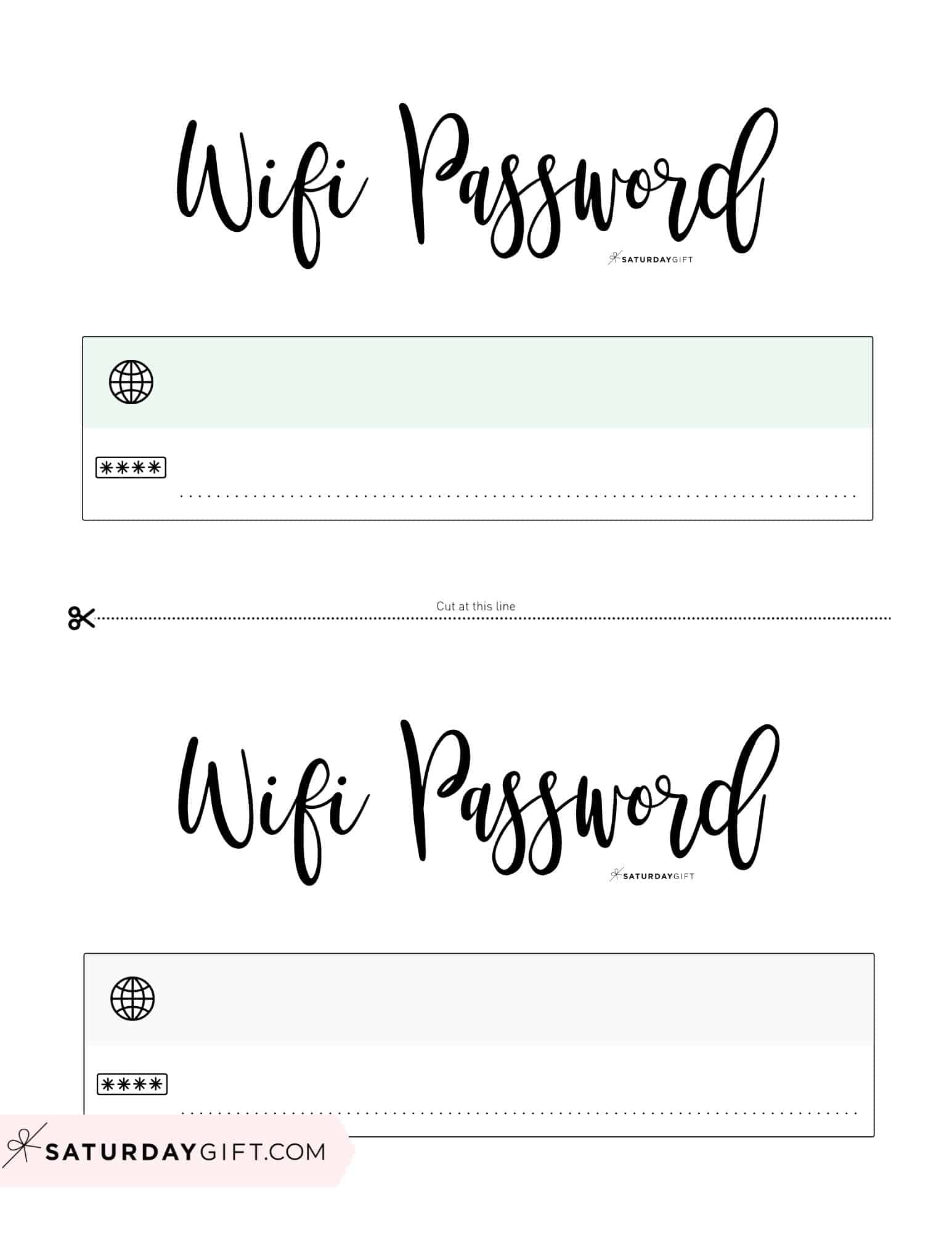 WiFi Password Sign - 11 Cute &amp; Free Printable Templates