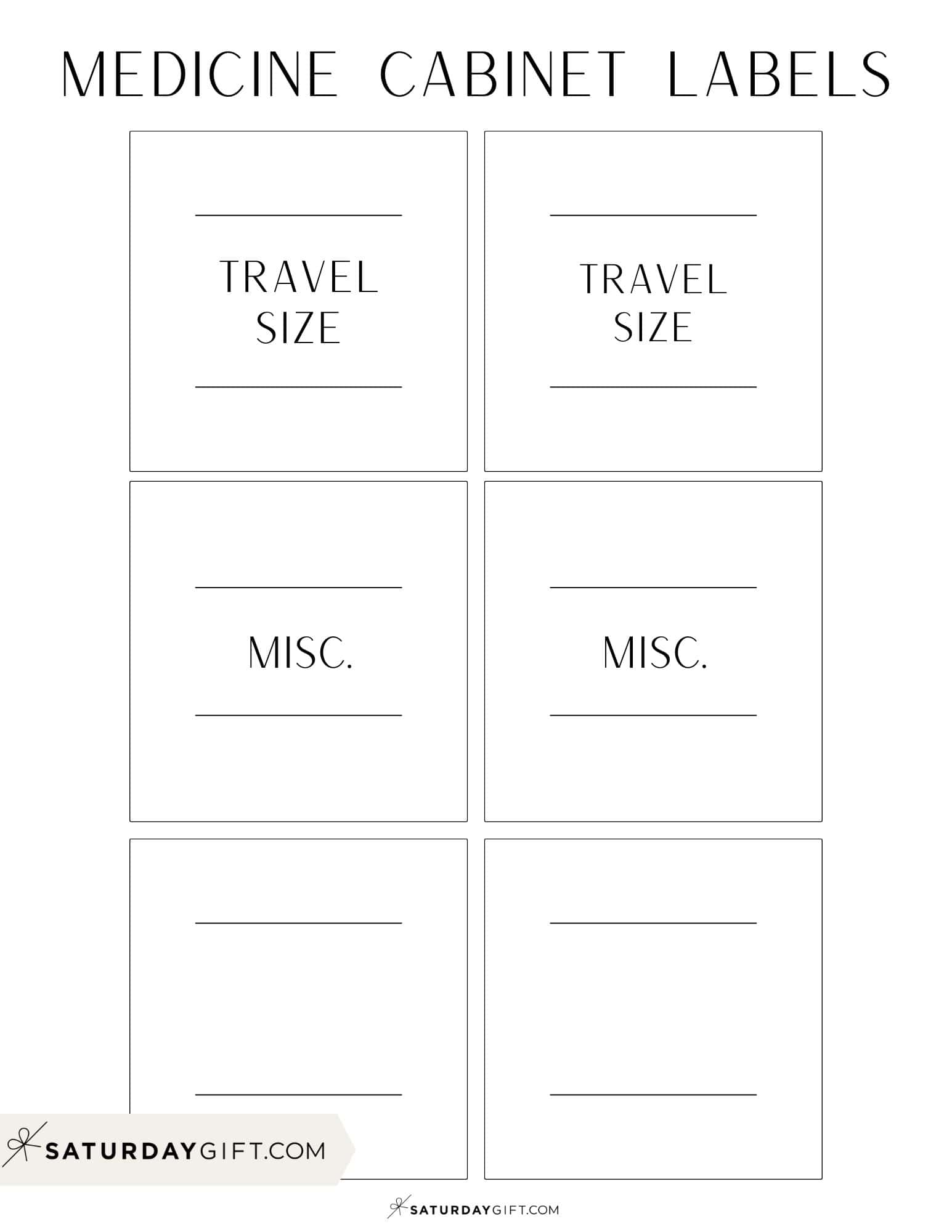 26 Free Printable Medicine Cabinet Labels - Simple, Elegant & Practical