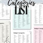 Printable Budget Categories List | SaturdayGift
