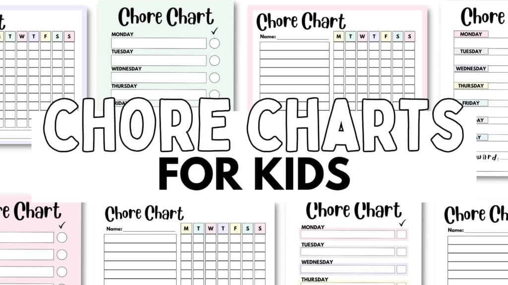 Printable Chore Charts for Kids | SaturdayGift