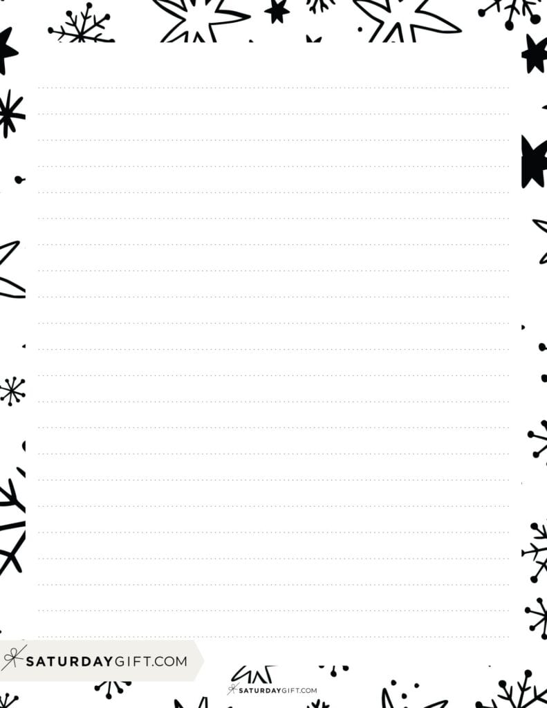 Printable Christmas letter paper - white background