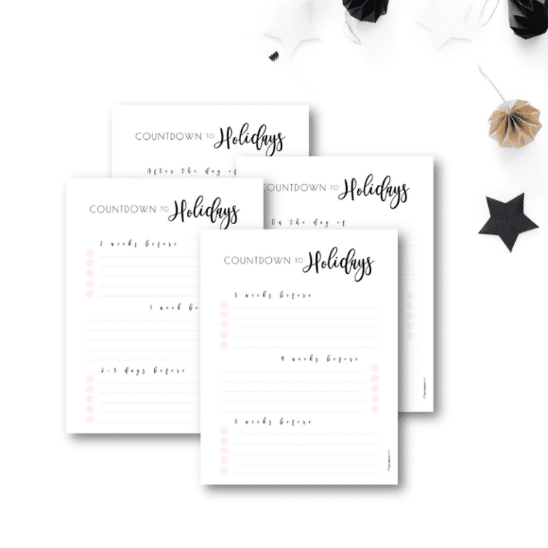 Cute &amp; Free Printable Christmas Planner - Countdown to Holidays