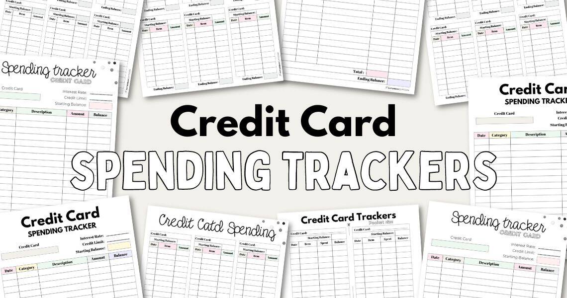 Printable Credit Card Spending Tracker + Tips for Free Printable Credit Card Template