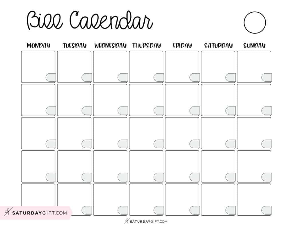 Bill Organizer Template - 39 Cute & Free Printable Bill Trackers