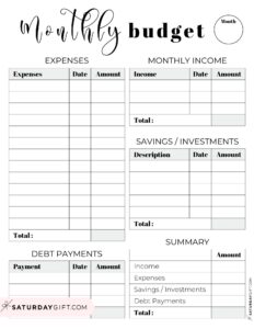 37 Budget Planners &amp; Trackers - Cute &amp; Free Printables