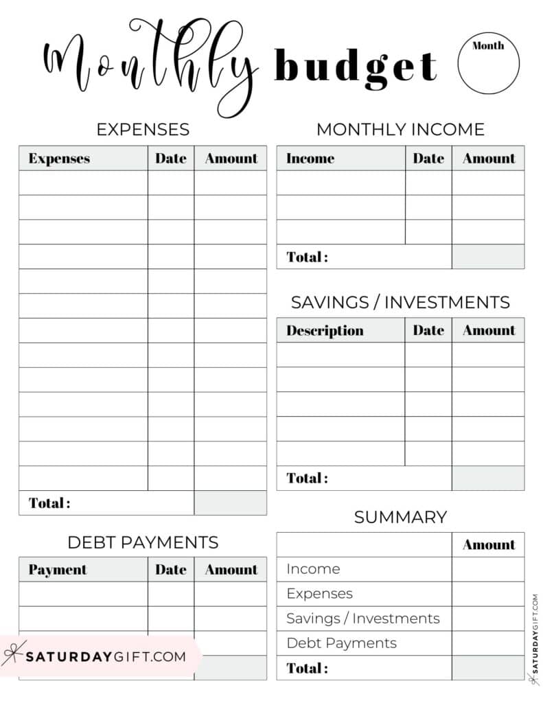 37 Budget Planners & Trackers - Cute & Free Printables