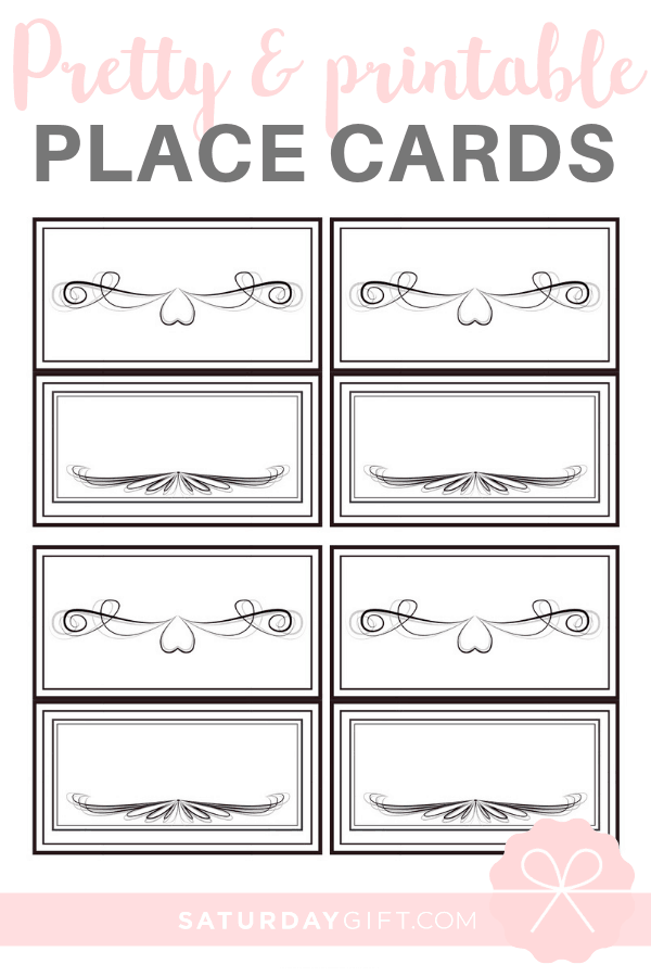 Printable Vintage Place Cards to Bring Some Extra Style to Your Party