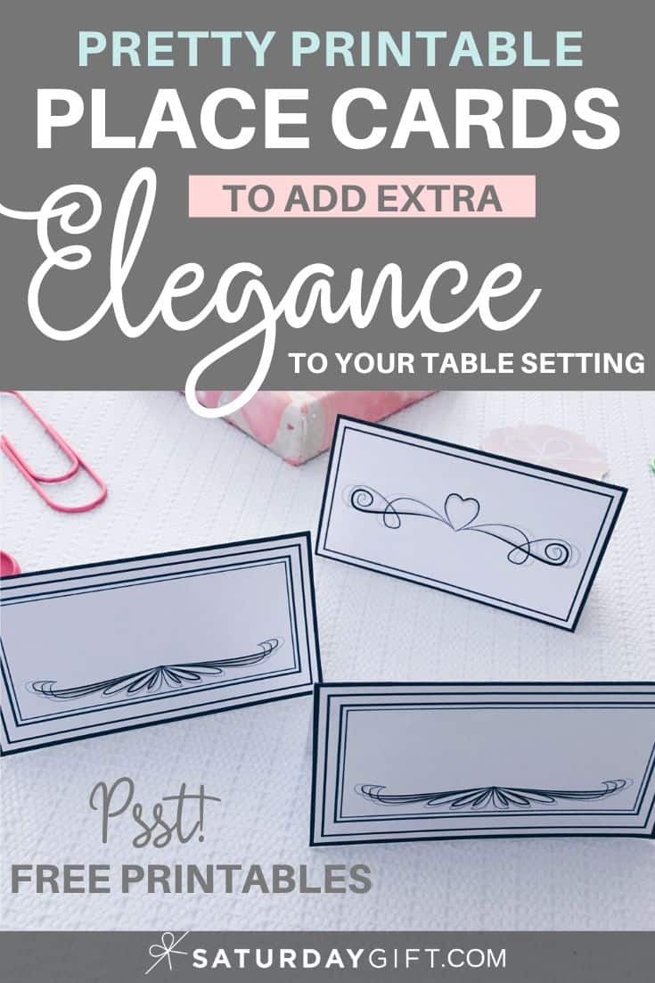 Printable Vintage Place Cards to Bring Some Extra Style to Your Party