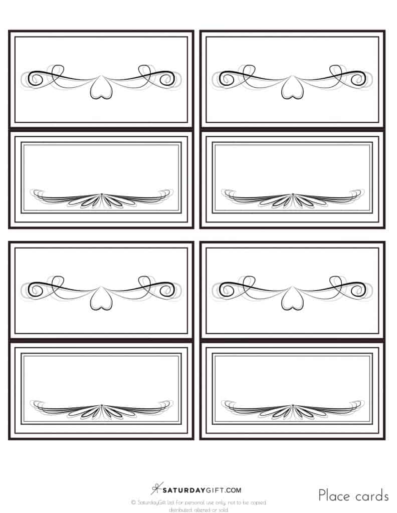 Printable Vintage Place Cards To Bring Some Extra Style To Your Party Printable Vintage Place Cards To Bring Some Extra Style To Your Party