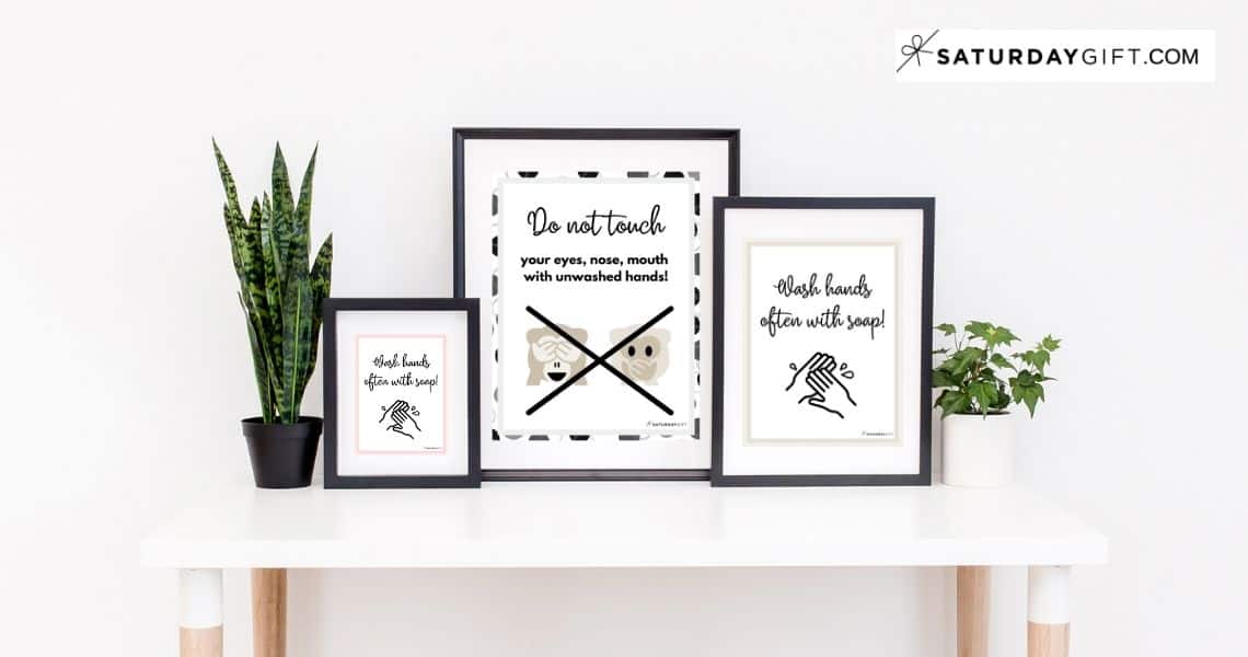 Printable Wash Hands Sign - Cute (& Free!) Wall Art Designs