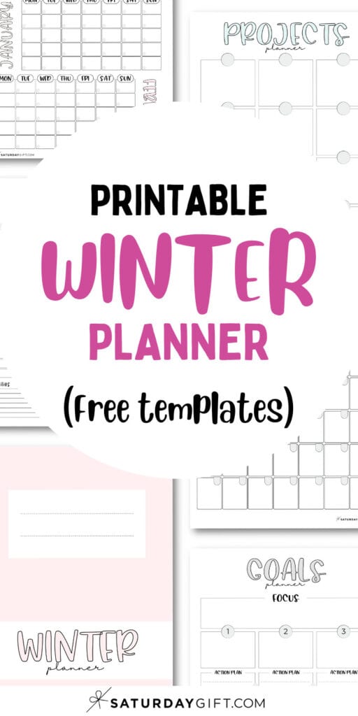 Printable Winter Planner - Free Templates | SaturdayGift