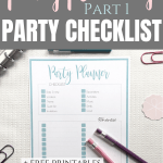 Pretty (and helpful!) printable party planning checklist {Free printable}