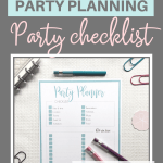 Pretty (and helpful!) printable party planning checklist {Free printable}