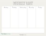 Weekly planner printable - 39 cute free weekly calendar templates ...