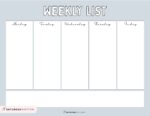 Weekly planner printable - 39 cute free weekly calendar templates ...