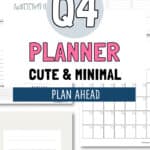 Q4 Planner Cute & Minimal - Plan Ahead | SaturdayGift