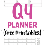 Q4 Planner Free Printables | SaturdayGift
