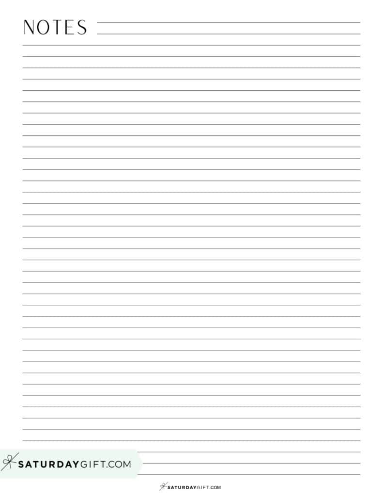 Quarter inch lined paper for notes - quarter inch ruled paper | SaturdayGift