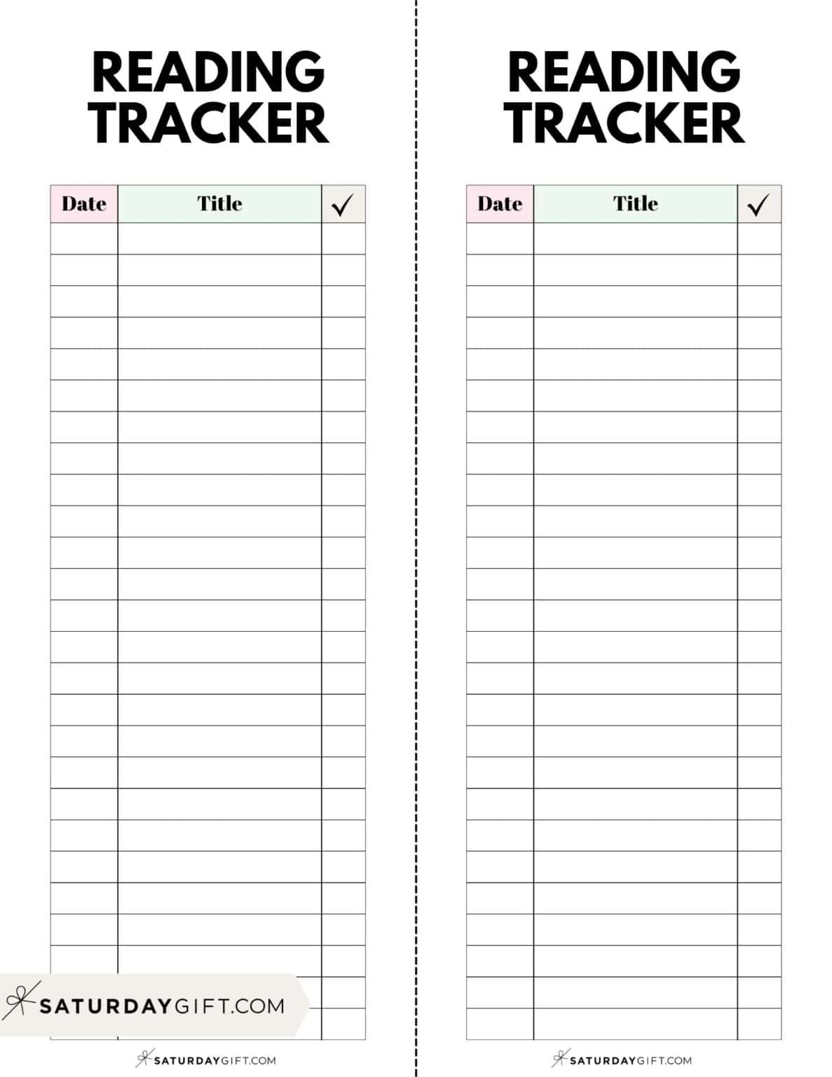Free Book Tracker Templates - 35 Cute Reading Logs & Lists