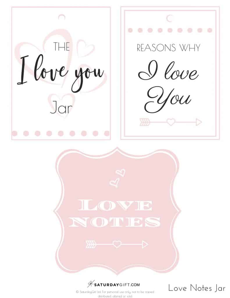 How to Create a Reasons Why I Love You Jar + pretty (& free Inside 52 Reasons Why I Love You Cards Templates Free