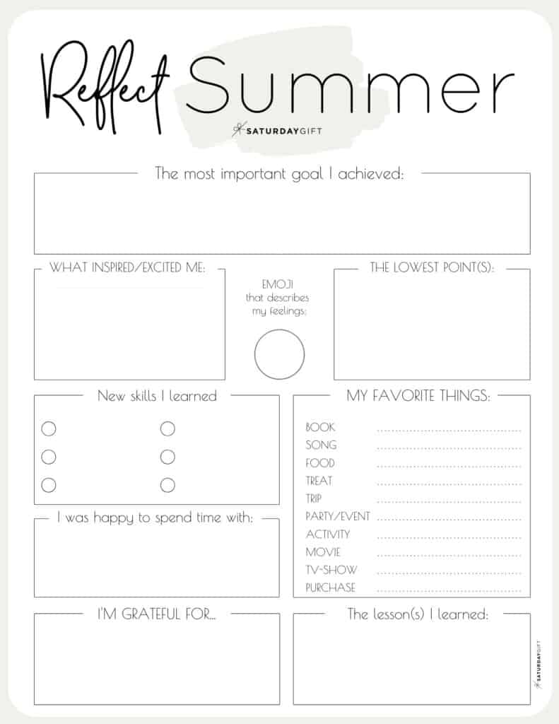 Know Yourself Better Free Printable Worksheet - The Pretty City
