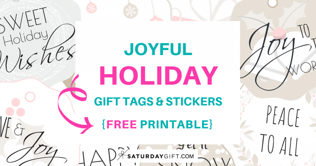 Satisfied Trip Present Tags Stickers Absolutely free Printable photograph about Secret Santa Gift Tags Printable named Happy Trip Present Tags Stickers Cost-free Printable