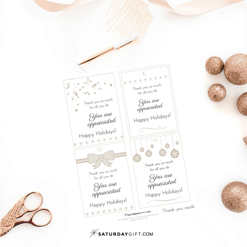 Gratitude Holiday Gift Tags - free printable | Advent Calendar | Printables | Gift tags | Secret Santa | SaturdayGift | Saturday gift #Saturdaygift #25merrydays