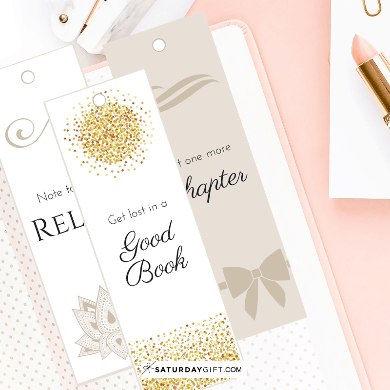 Pretty Printable Bookmarks Free Printables SaturdayGift