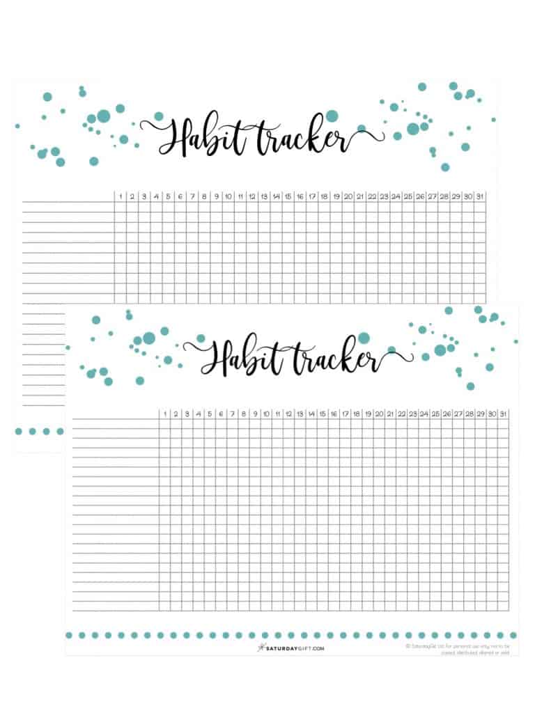 40+ ideas to track in your daily habit tracker + free printable daily habit tracker. | Free printable | Pretty printable | Planner sheet | Goal Planning | Goal setting | Daily Habits | Goal Achieving | Goal getter | Self Development | Personal Development | Make dreams reality | How to achieve goals | SaturdayGift | Saturday gift #SaturdayGift