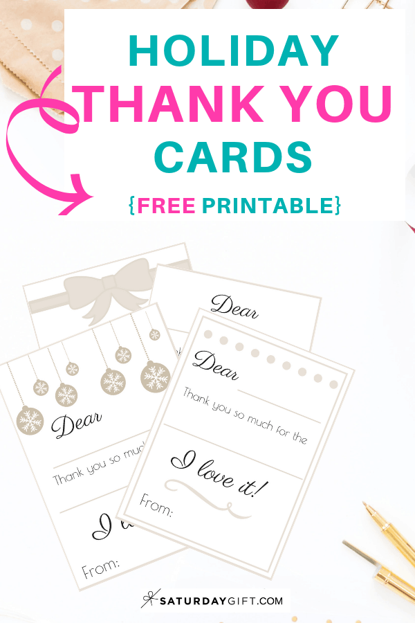 Holiday Thank You Cards - free printable | Advent Calendar | Printables | Gift tags | Be Grateful | SaturdayGift | Saturday gift #Saturdaygift