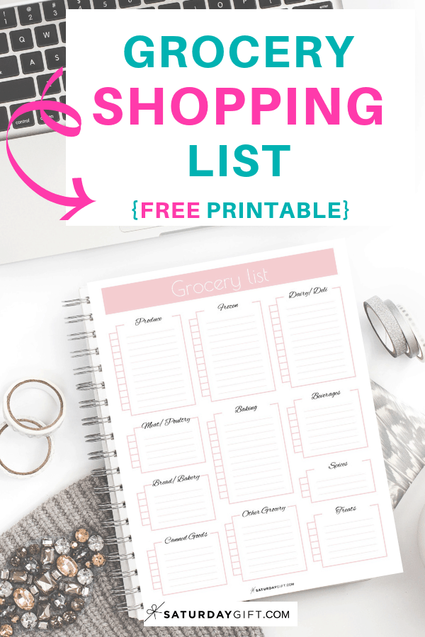 Cute Printable Grocery Shopping List to Simplify Your Shopping