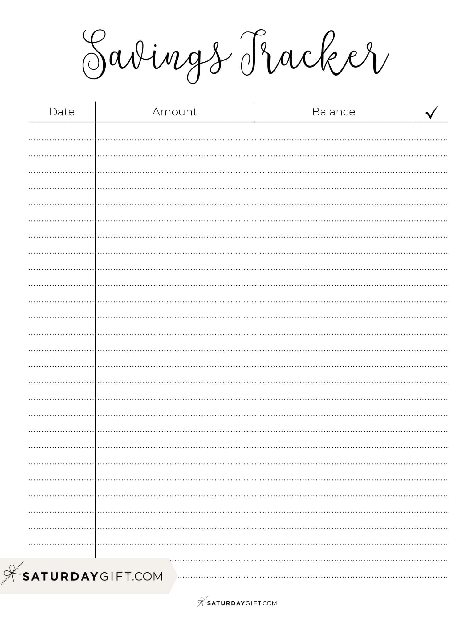 Savings Tracker Printable 51 Cute Free Templates Savings Tracker Printable 51 Cute Free Templates