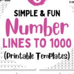 Simple & Fun Number Lines to 1000 - Printable Templates | SaturdayGift