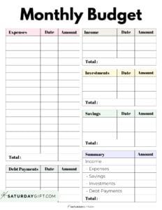 37 Budget Planners &amp; Trackers - Cute &amp; Free Printables
