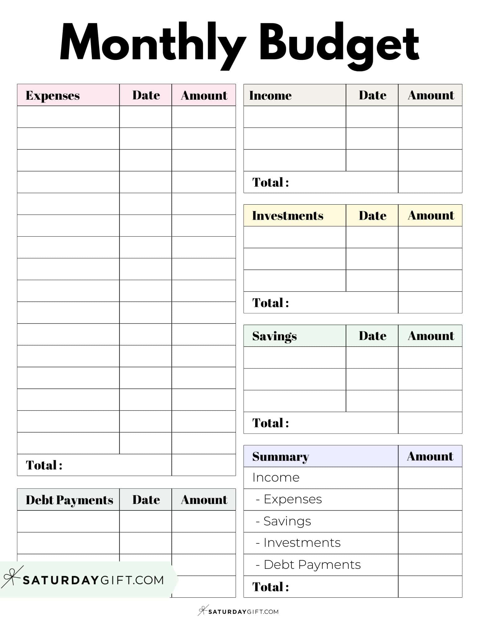 37 Budget Planners & Trackers - Cute & Free Printables