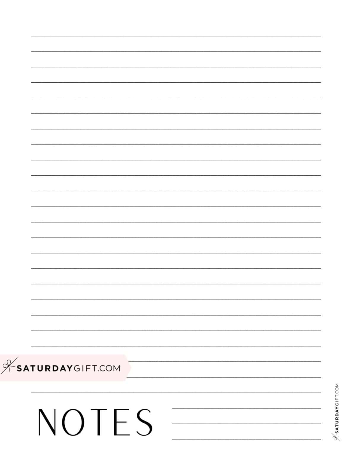 Note Pages - 43 Cute & Free Printable Note Paper Templates