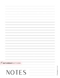 Note Pages - 43 Cute & Free Printable Note Paper Templates