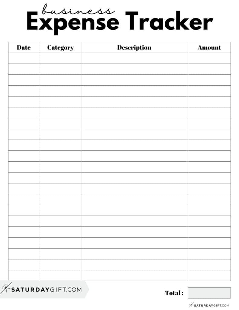 Expense Tracker Printable - 26 cute & Free Spending Logs