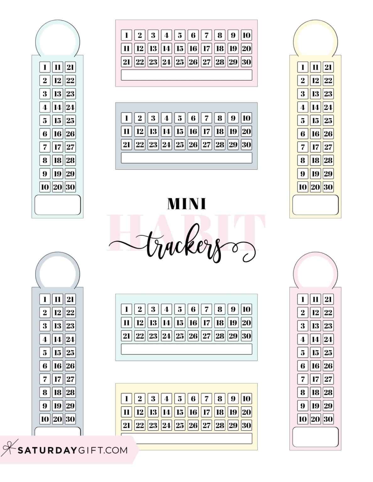 Habit Tracker Printable - 43 Cute &amp; Free Printable Habit Trackers