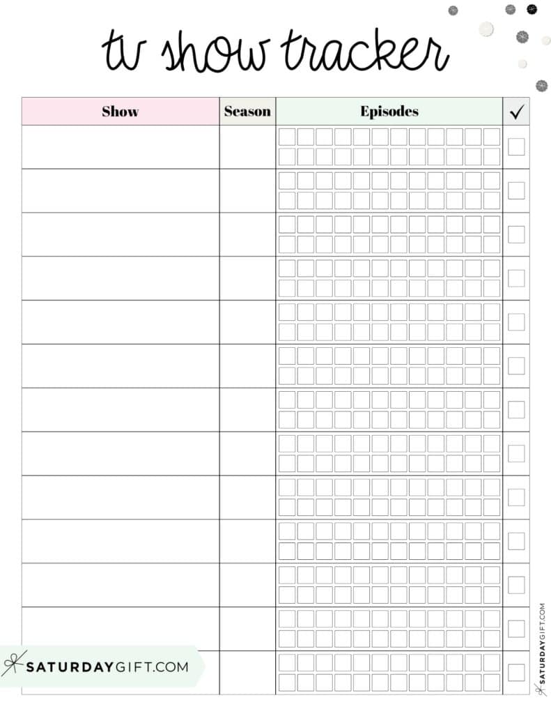 TV Show Tracker Aesthetic