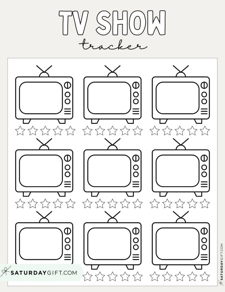 TV-Show Tracker Printable Beige
