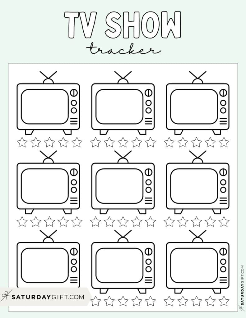 TV-Show Tracker Printable Green
