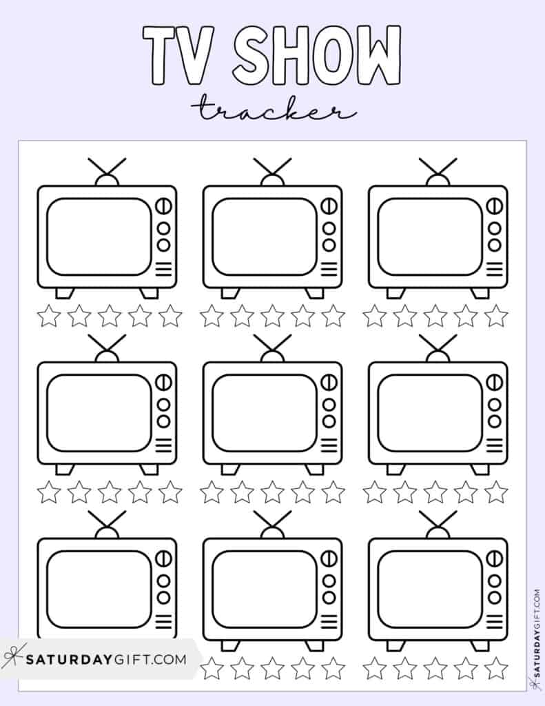 TV-Show Tracker Printable Lilac
